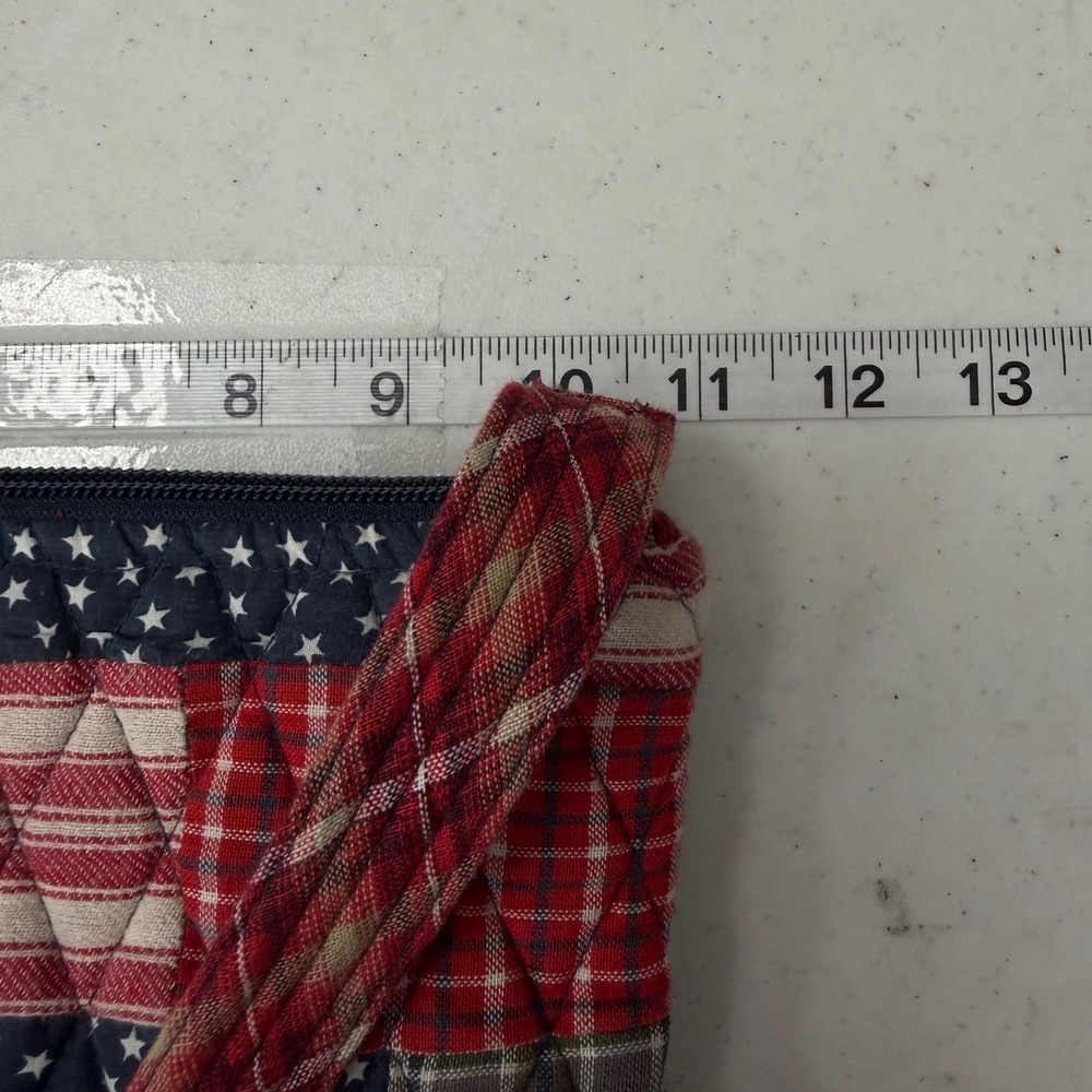 Bella Taylor Quilted Patchwork Crossbody Bag Americana Red/WhiteBlue Stars Plaid - Picture 12 of 15